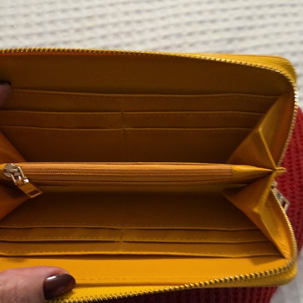Bebe Mustard Croc-Patterned Wallet - Picture 3 of 3